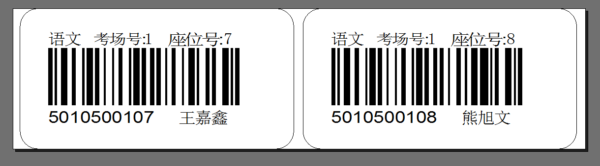 河北區學生考試條碼打印,專業打印準考證條碼的打印機